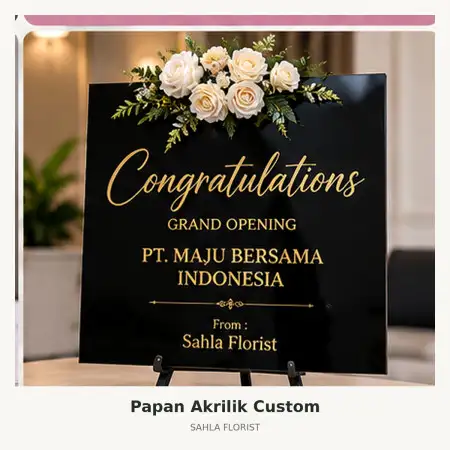 Papan Bunga Akrilik Pangandaran